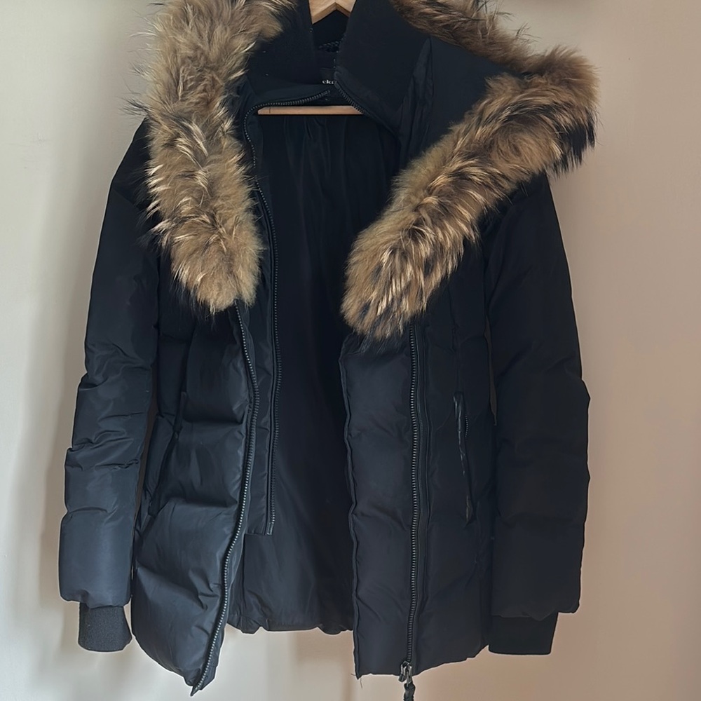 Mackage Women's Black Fur-Trimmed Jacket - Picture 3 of 14